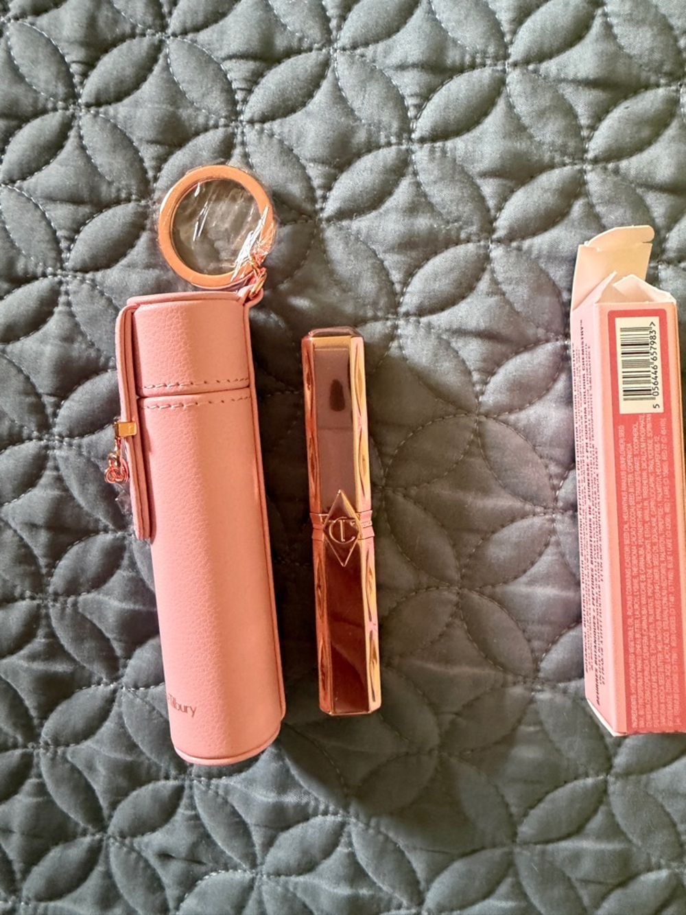 Charlotte Tilbury pillow talk balm lip tint with Blush Pink Travel Pouch - Picture 2 of 3